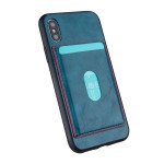 Wholesale iPhone 8 Plus / 7 Plus Leather Style Kickstand Card Case with Magnetic Hold (Blue)